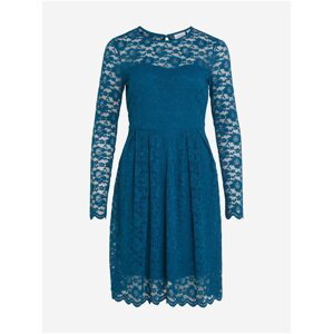 Modré dámské šaty s krajkou VILA Kalila