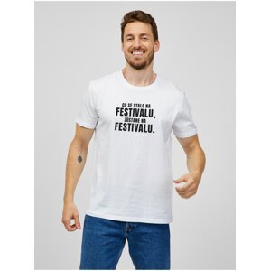 Bílé pánské tričko ZOOT.Original Co se stane na festivalu, zůstane na festivalu