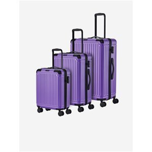 Sada tří cestovních kufrů ve fialové barvě Travelite Cruise 4w S,M,L