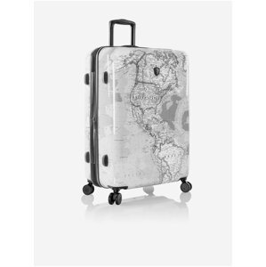 Světle šedý vzorovaný cestovní kufr Heys Journey 3G L