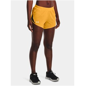 Žluté dámské sportovní kraťasy Under Armour UA Fly By 2.0 Short