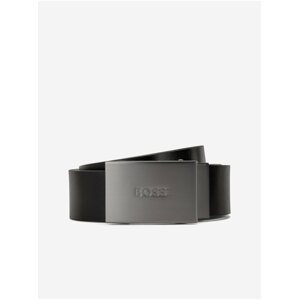 Černý pánský kožený pásek Hugo Boss Join