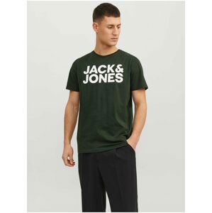 Tmavě zelené pánské tričko Jack & Jones Corp
