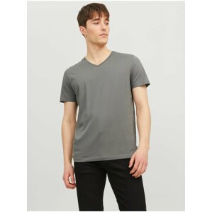 Šedé pánské basic tričko Jack & Jones Organic