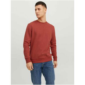 Cihlová pánská basic mikina Jack & Jones Basic