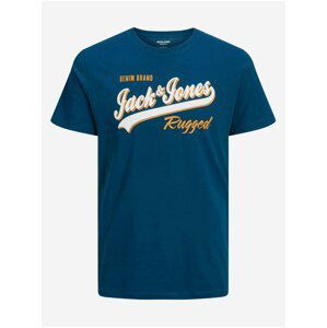 Modré pánské tričko Jack & Jones Logo