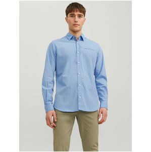 Světle modrá pánská vzorovaná košile Jack & Jones Eremy