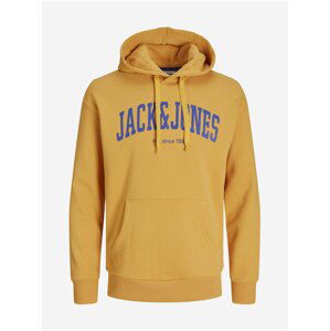 Hořčicová pánská mikina s kapucí Jack & Jones Josh