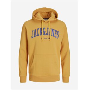 Hořčicová pánská mikina s kapucí Jack & Jones Josh