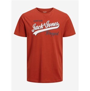Cihlové klučičí tričko Jack & Jones Logo