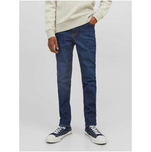 Tmavě modré klučičí slim fit džíny Jack & Jones Glenn