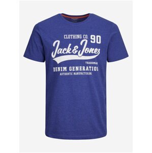 Modré pánské tričko Jack & Jones Logo