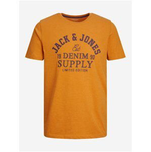Oranžové pánské tričko Jack & Jones Logo