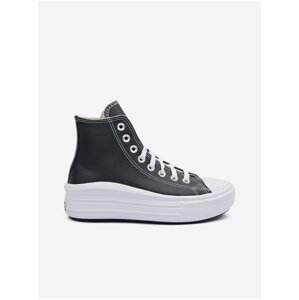 Černé dámské kožené kotníkové tenisky Converse Chuck Taylor All Star Move