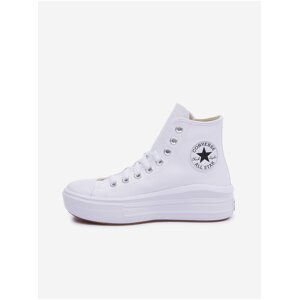 Bílé dámské kotníkové tenisky na platformě Converse Chuck Taylor All Star Move