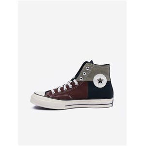 Šedo-hnědé pánské kotníkové tenisky Converse Chuck 70