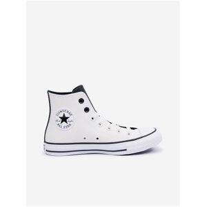 Bílé dámské kožené kotníkové tenisky Converse Chuck Taylor All Star Fall