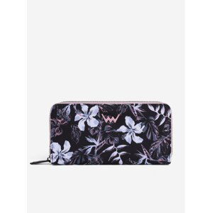 Černo-fialová dámská květovaná peněženka VUCH Luzie
