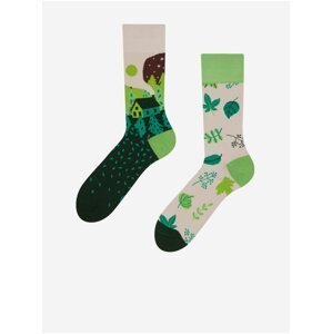 Zelené unisex veselé bambusové ponožky Dedoles Lesní chata