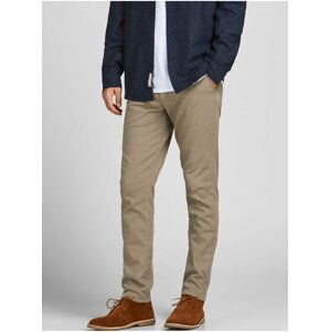 Béžové pánské chino kalhoty Jack & Jones Marco