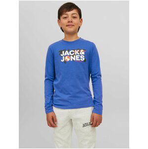 Modré klučičí tričko s dlouhým rukávem Jack & Jones Dust