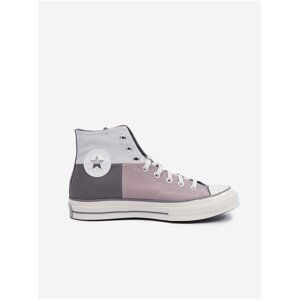 Růžovo-šedé pánské kotníkové tenisky Converse Chuck 70 Crafted Patchwork