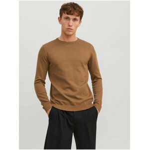 Hnědý pánský basic svetr Jack & Jones Basic