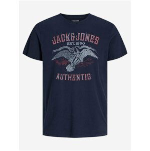 Tmavě modré pánské tričko Jack & Jones Fonne