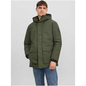 Khaki pánská zimní parka Jack & Jones Rob