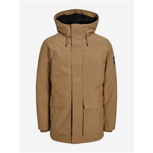 Hnědá pánská zimní parka Jack & Jones Rob