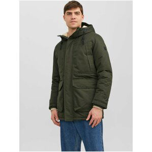 Khaki pánská zimní parka Jack & Jones Clip