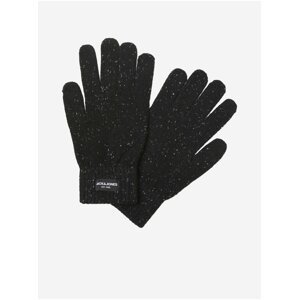 Černé pánské žíhané rukavice Jack & Jones Cliff
