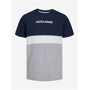 Tmavě modré klučičí tričko Jack & Jones Ereid