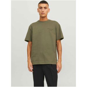 Khaki pánské tričko Jack & Jones Sanchez