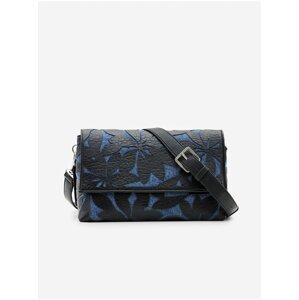 Modro-černá dámská vzorovaná kabelka Desigual Onyx Venecia 2.0