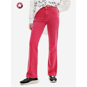Růžové dámské džínové kalhoty Desigual Oslo