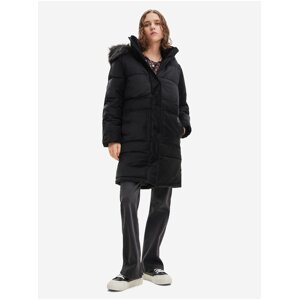 Černý dámský zimní kabát Desigual Kelowna