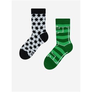 Černo-zelené dětské veselé ponožky Dedoles Fotbal