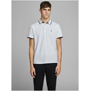 Bílé pánské polo tričko Jack & Jones Paulos