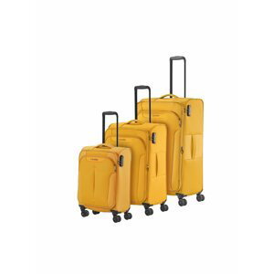Sada tří cestovních kufrů v hořčicové barvě Travelite Croatia S,M,L