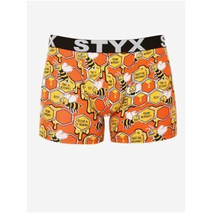 Oranžové pánské vzorované boxerky Styx