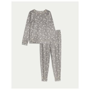 Šedá dámská fleecová pyžamová souprava Marks & Spencer