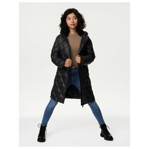 Černý holčičí prošívaný kabát Marks & Spencer