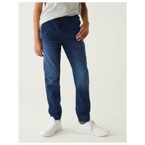 Tmavě modré klučičí džínové kalhoty Marks & Spencer