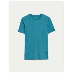 Modré pánské basic tričko Marks & Spencer