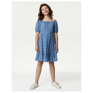 Modré holčičí květované šaty Marks & Spencer