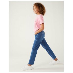 Modré holčičí džíny s rovnými nohavicemi Marks & Spencer