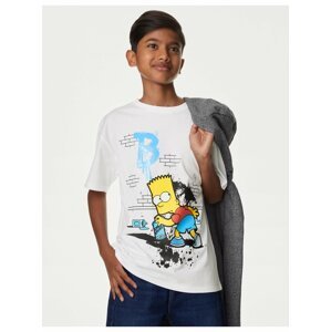 Bílé klučičí tričko s motivem The Simpsons™ Marks & Spencer