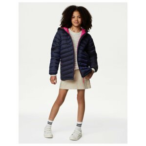 Tmavě modrý holčičí lehký prošívaný kabát s technologií Stormwear™ Marks & Spencer