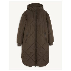 Hnědý dámský prošívaný kabát s technologií Thermowarmth™ Marks & Spencer